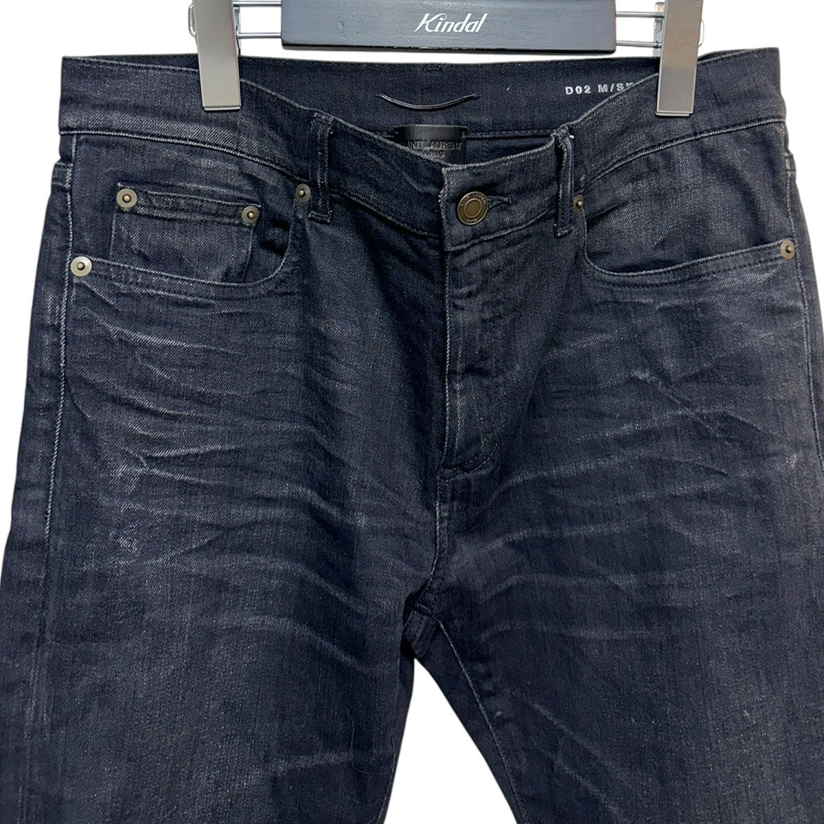 Saint Laurent Paris 16AWエディ期 D02 M SK-LWダメージ加工スキニーデニムパンツ441240 古着・中古-3枚目のアイテム画像