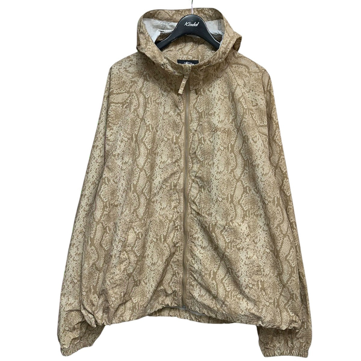 stussy 25SSBEACH SHELL SNAKE PRINT NYLONスネークプリントロゴシェルジャケット115851 古着・中古-1枚目のアイテム画像
