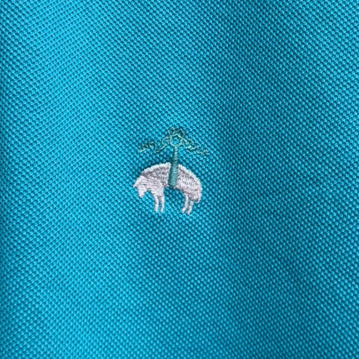 BROOKS BROTHERS ゴールデンフリースワンポイント鹿の子ポロシャツ 古着・中古-4枚目のアイテム画像