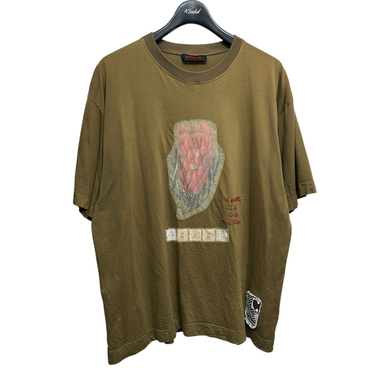 CABaN スビンコットン MIX PATTERNED ELEPHANT Tシャツ59-03-21-03002 古着・中古-1枚目のアイテム画像