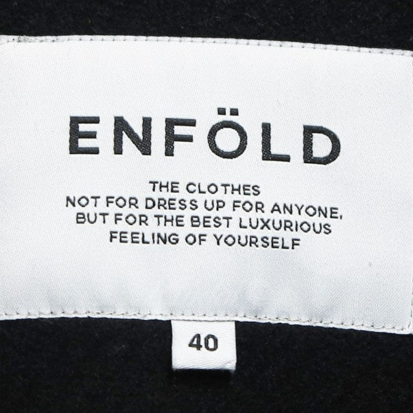 ENFOLD(エンフォルド) バックタックノーカラーコート ブラック サイズ