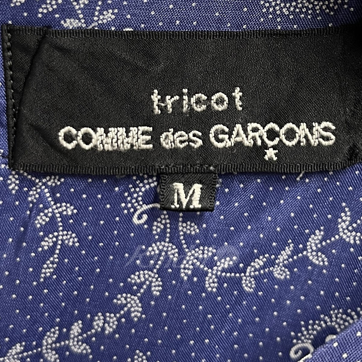 tricot COMME des GARCONS(トリココムデギャルソン) 花柄キュプラキリカエワンピース