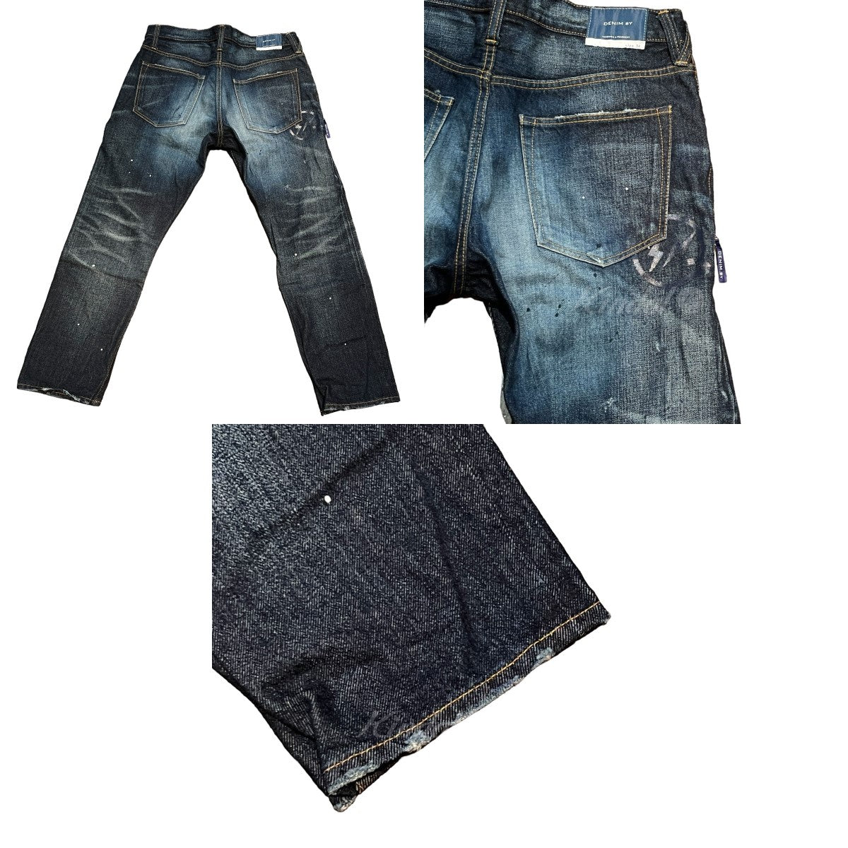 DENIM by VANQUISH FRAGMENT(デニムバイヴァンキッシュフラグメント) 15AW ONE YEAR WASH LOW  CROTCH CROPPED　パンツ