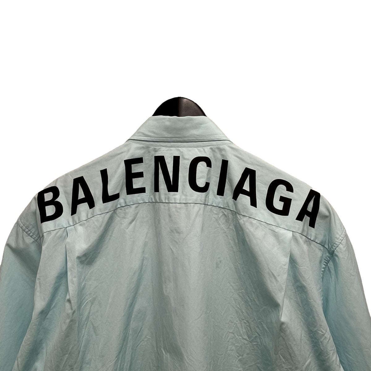 BALENCIAGA(バレンシアガ) バックロゴオーバーサイズシャツ 556913 ブルー サイズ 37｜【公式】カインドオルオンライン  ブランド古着・中古通販【kindal】