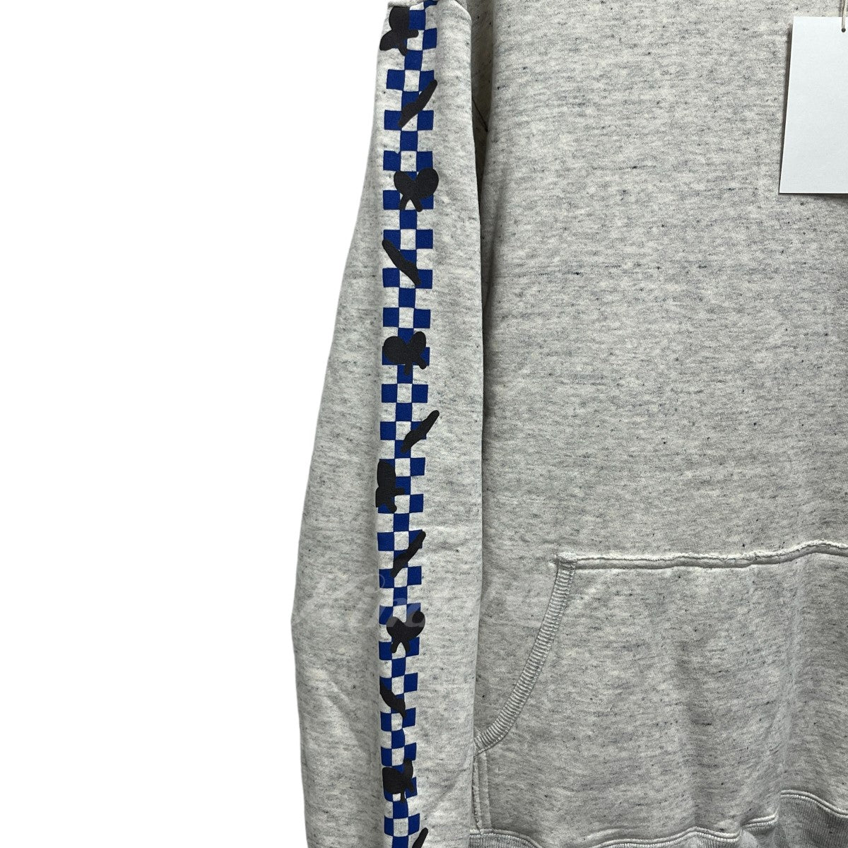 French Terry Checker Flower Hooded Parka