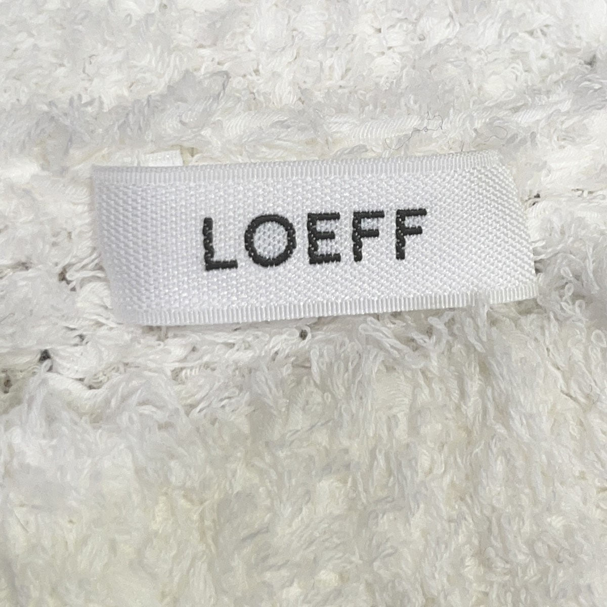 LOEFF(ロエフ) プードルクルーネックニット ホワイト｜【公式