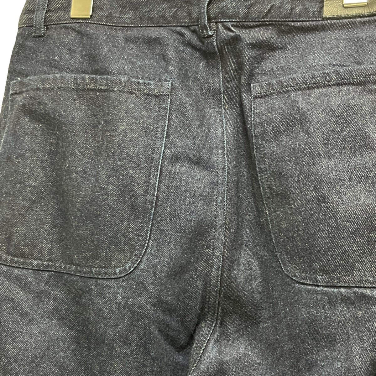 loveyouレザーパッチワイドパンツ