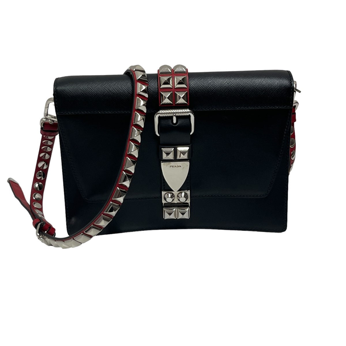 PRADA エレクトラスタッズレザーショルダーバッグ1BD120 の古着・中古アイテム