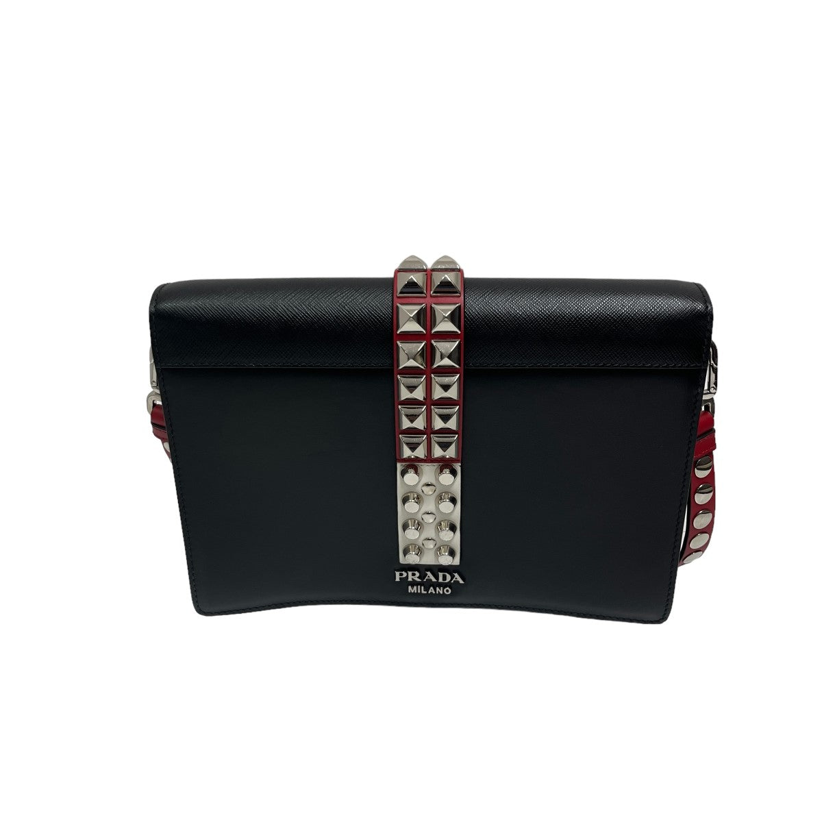 PRADA エレクトラスタッズレザーショルダーバッグ1BD120 の古着・中古アイテム
