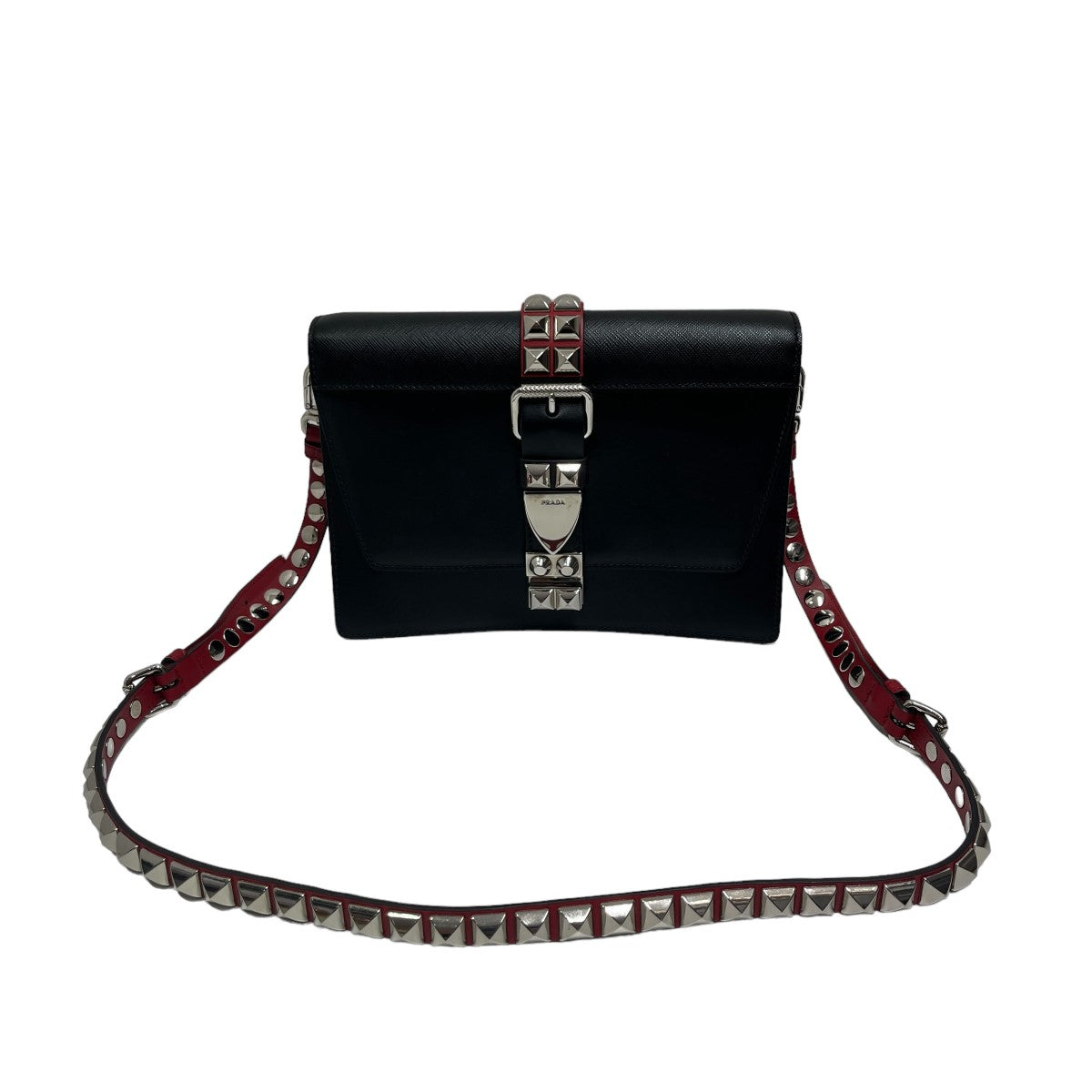 PRADA エレクトラスタッズレザーショルダーバッグ1BD120 の古着・中古アイテム
