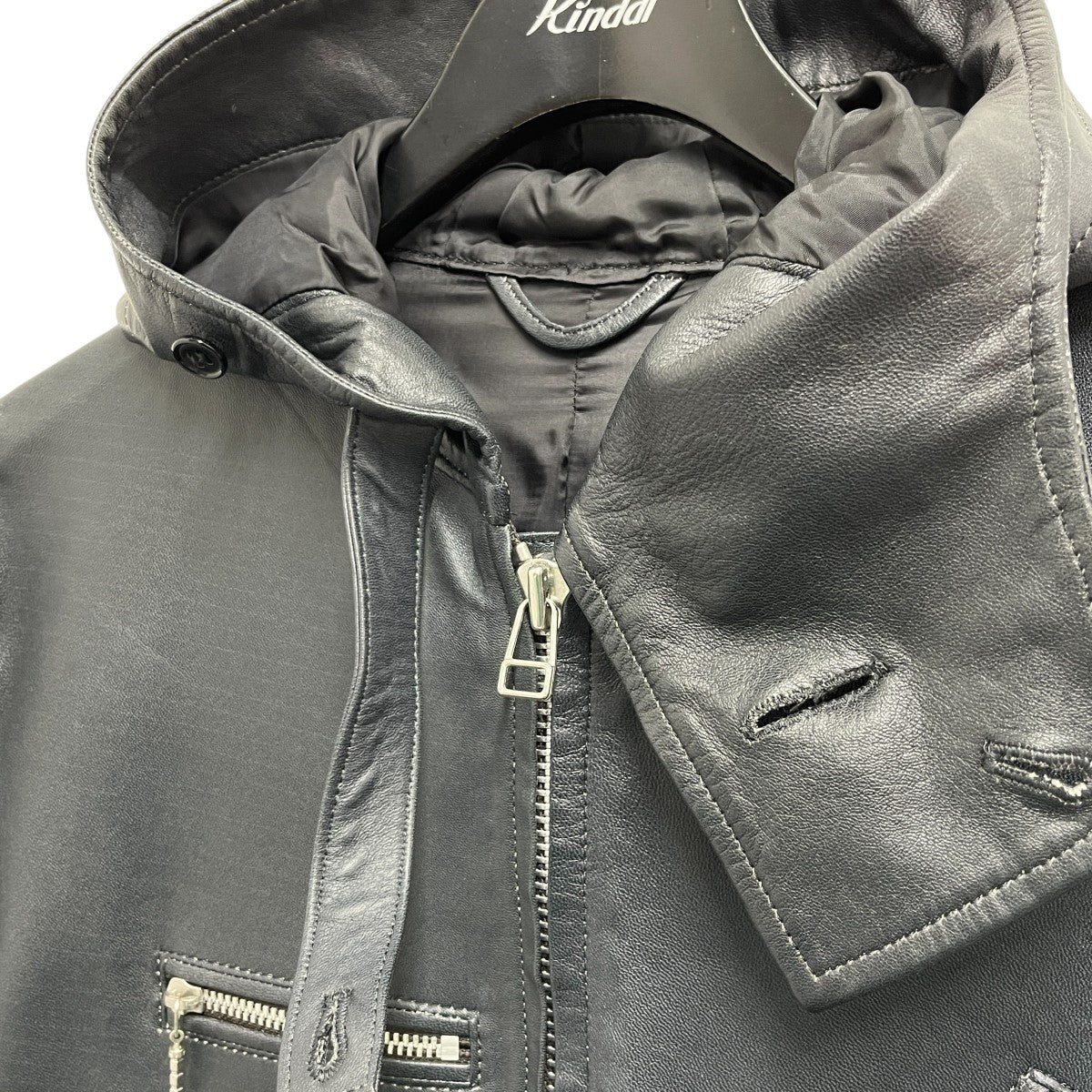 ヨウジヤマモトプールオムの18SS YUSUKE SAITOH 大正モダンガールレザージャケッド レザージャケット HW-Y09-703です。 Yohji Yamamoto pour homme 古着・中古 アウター アイテム