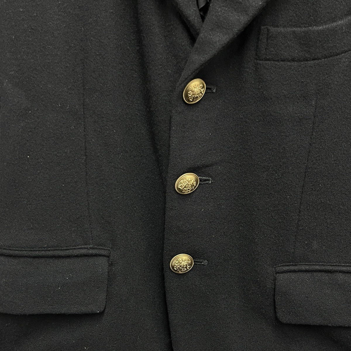希少　コムデギャルソンコムデギャルソン　フランス製　金ボタン　ウールコート BLACK COMME des GARCONS(ブラックコムデギャルソン) 金ボタンウール
