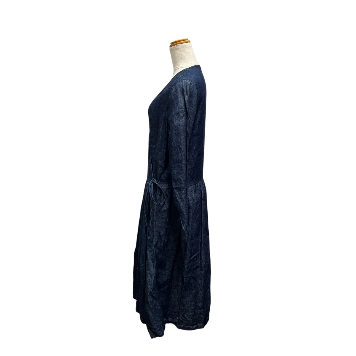 nest Robe インディゴリネンカシュクールワンピース01165-1072-12 古着・中古-3枚目のアイテム画像