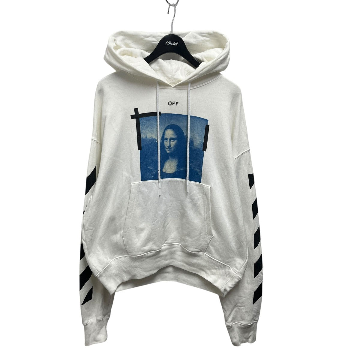 OFFWHITE Blue Monalisa Over HoodieOMBB037R21F 古着・中古-1枚目のアイテム画像