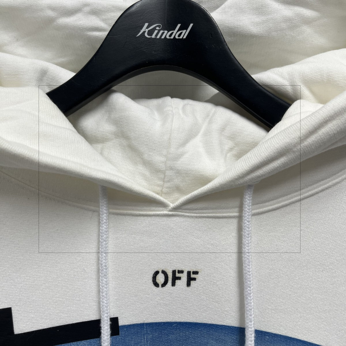 OFFWHITE Blue Monalisa Over HoodieOMBB037R21F 古着・中古-3枚目のアイテム画像