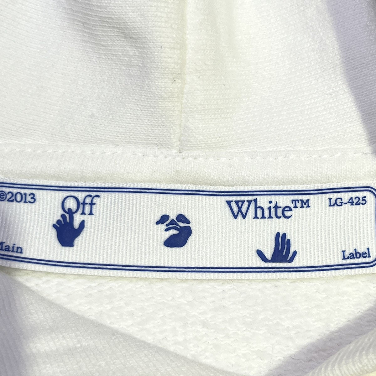 OFFWHITE Blue Monalisa Over HoodieOMBB037R21F 古着・中古-5枚目のアイテム画像
