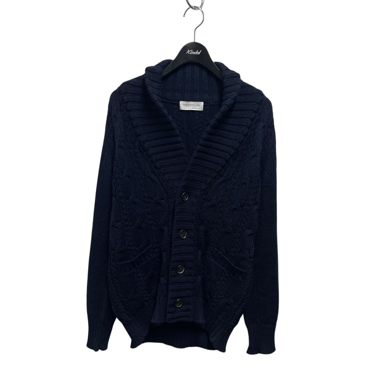 TOMORROW LAND tricot ショールケーブルニットカーディガン63-02-44-02612 古着・中古-1枚目のアイテム画像