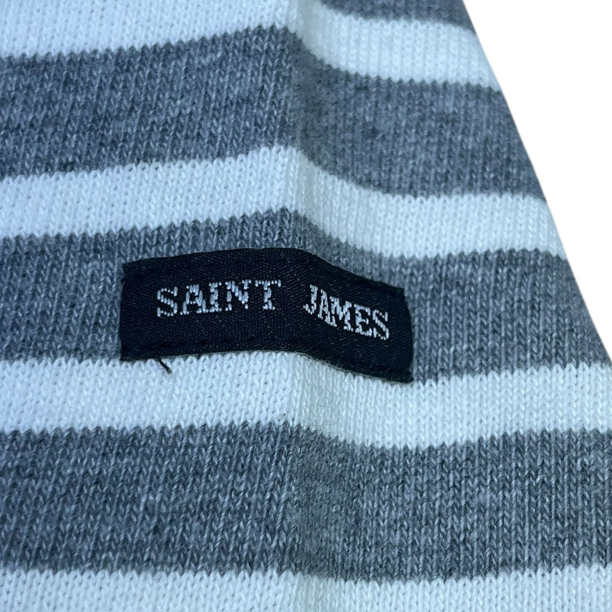 SAINT JAMES(セントジェームス) ボーダーバスクシャツ グレー サイズ