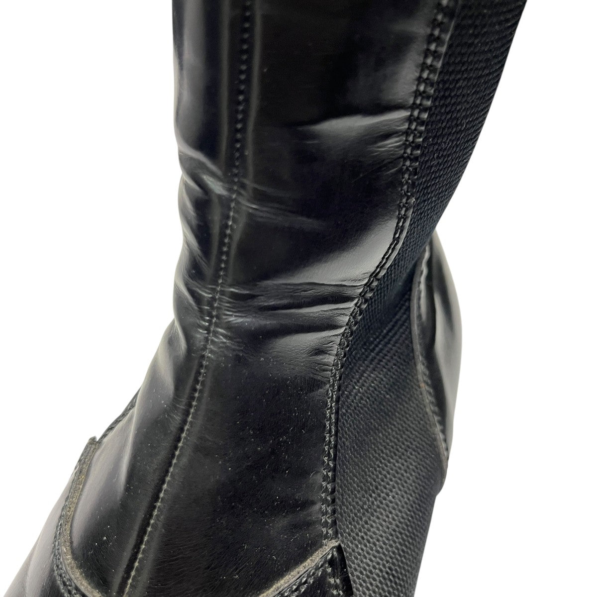 レザー サイドゴアブーツ 黒 ヨウジヤマモト本革 yohji yamamoto - ヨウジヤマモト23AW pour homme×Dr.Martens 10