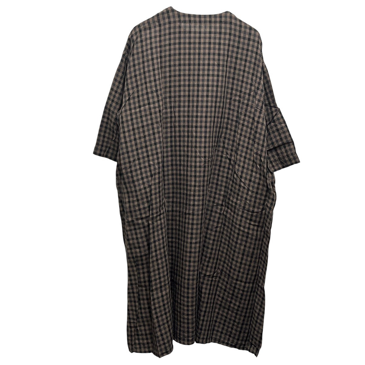 nest Robe リネン先染めチェックワンピース01203-1551 古着・中古-2枚目のアイテム画像