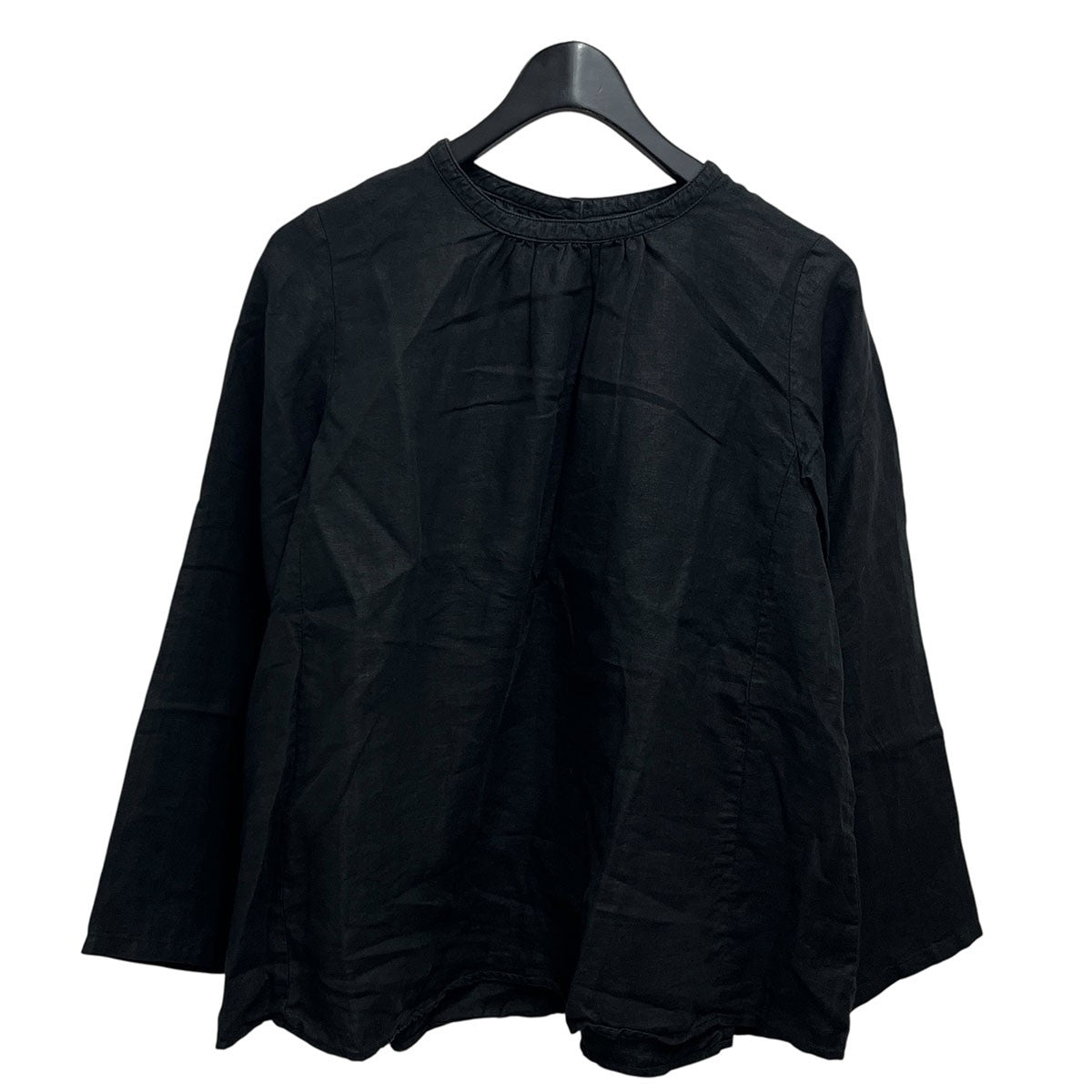 NEST ROBE ネストローブ　麻100% 長袖　シャツ　ブラック 34.jpg