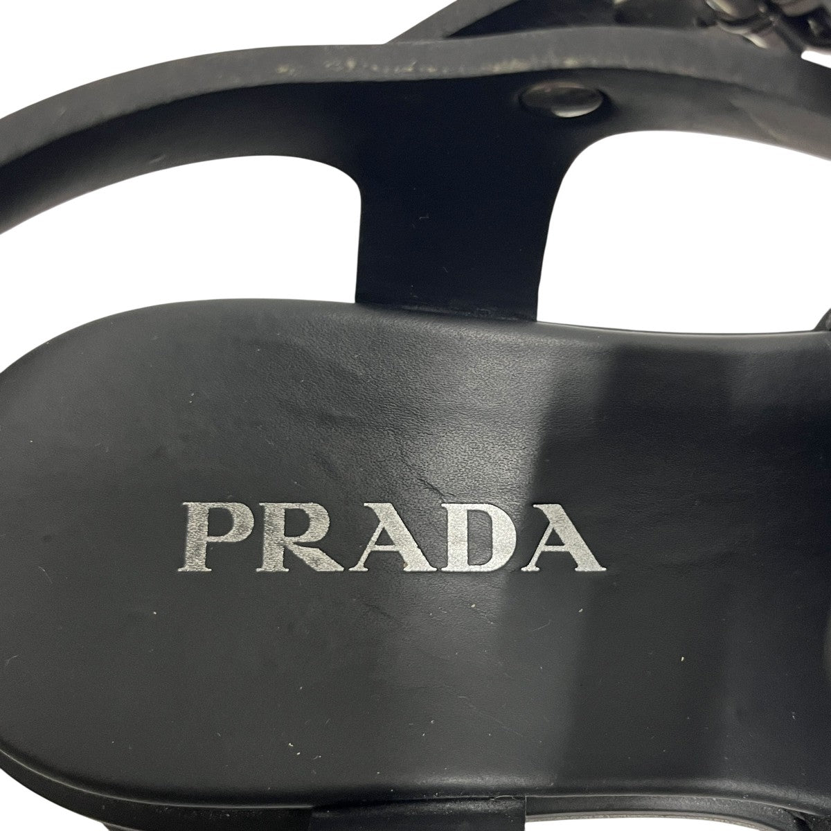 PRADA(プラダ) モノリス ラバーサンダル ブラック サイズ 7
