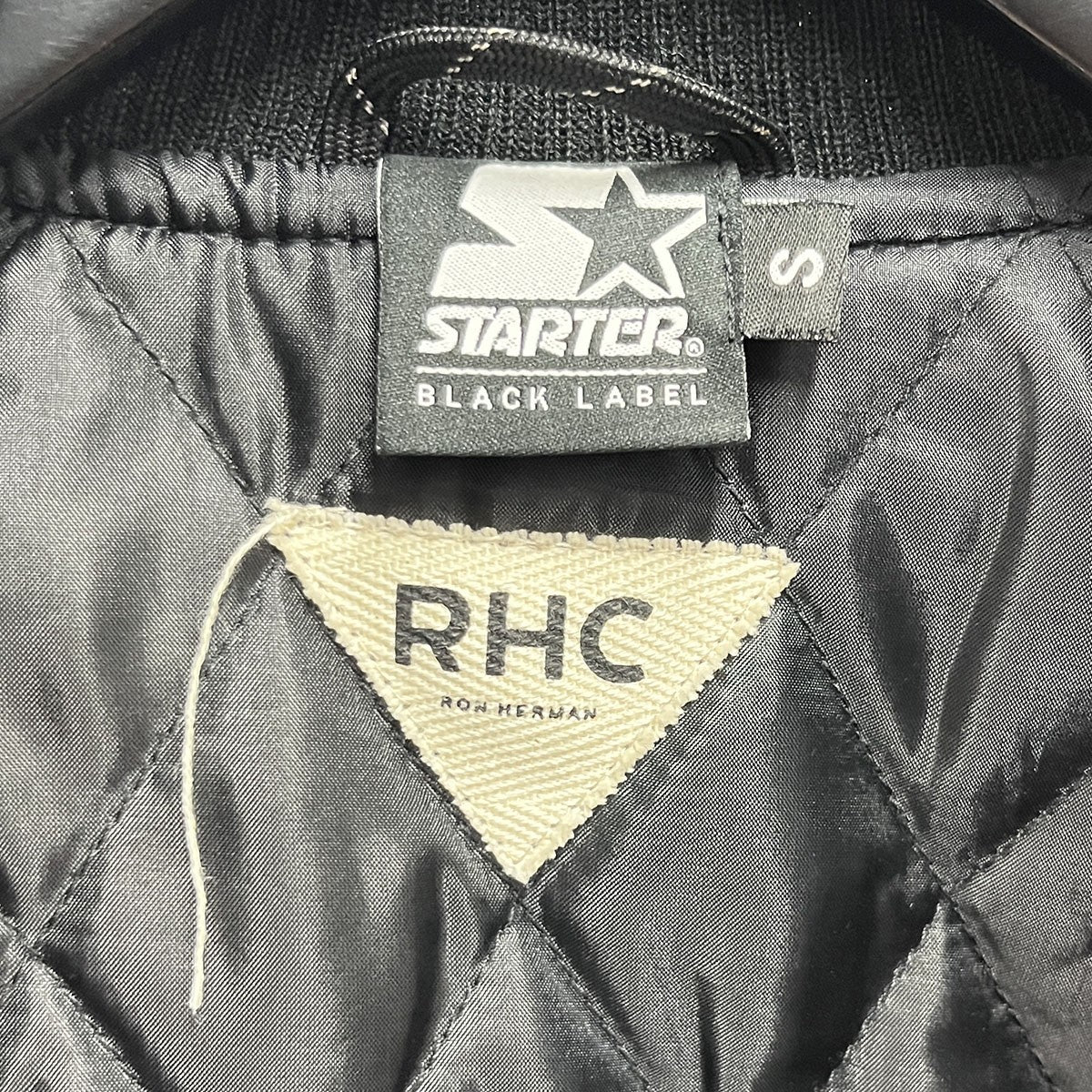 RHC Ron Herman×STARTER 星条旗刺繍 レザースタジャン ブラック