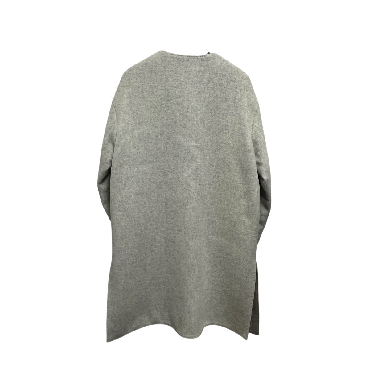 美品◆ADORE アドーア 17AW サンドロリバー ノーカラーコート ベルト付 36 黒 美品 ADOREアドーア ウール100 サンドロリバー ベルト付 コート 黒