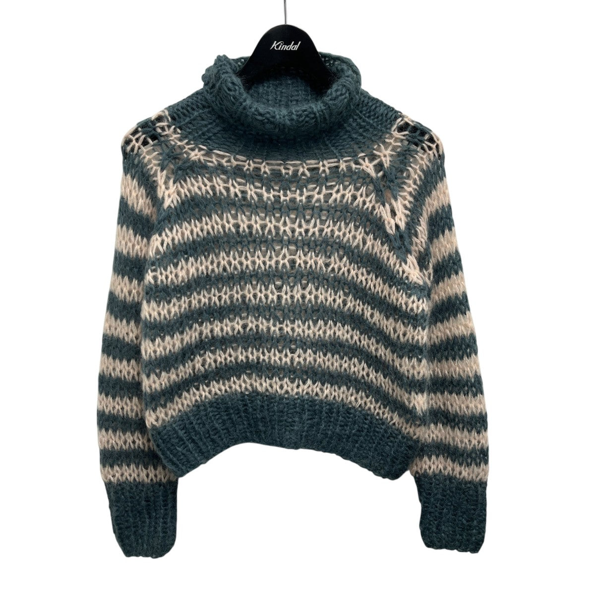 Maiami basic ウールモヘヤボーダーニット 古着・中古-1枚目のアイテム画像