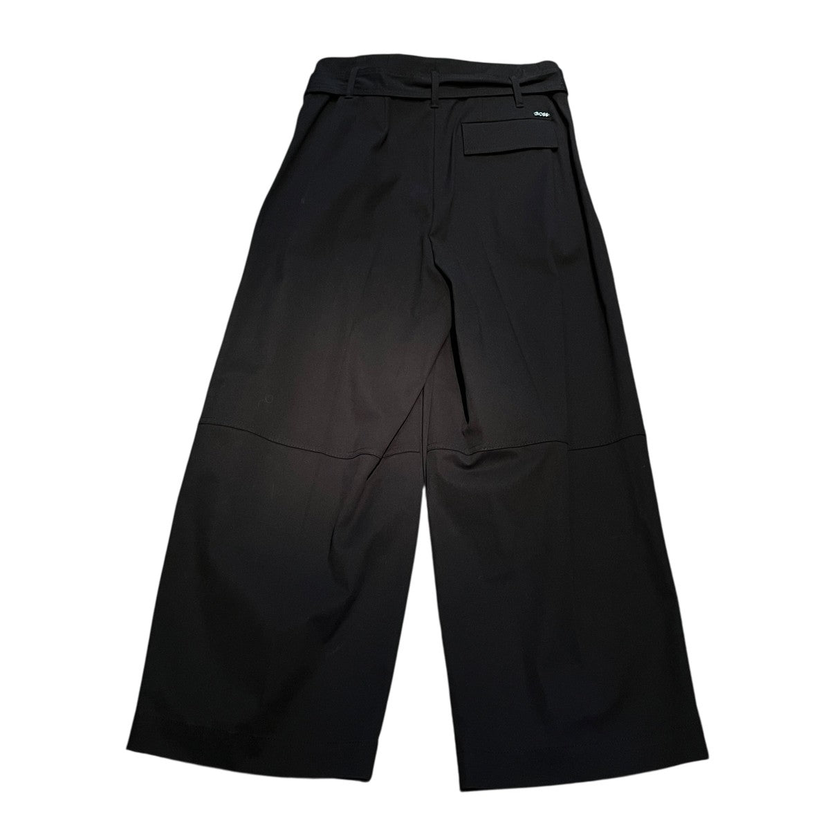 関税送料込み*BOSS* ヒューゴ ハスモール パンツ HUGO BOSS(ヒューゴボス) ベルテッドワイドパンツ ブラック