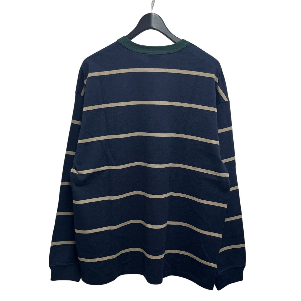 【バックプリント】ハフ／ニット　刺繍ロゴ　ビッグロゴ　ウール　XL　黒　23AW HUF - 【希少デザイン】ハフ／パーカー ビッグロゴ 刺繍ロゴ