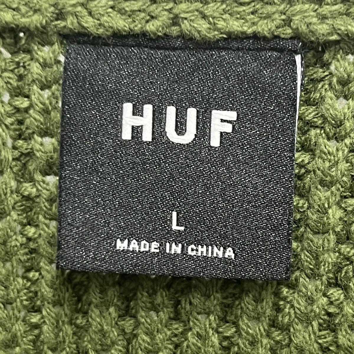 HUF ニット　スウェット　セーター　古着 HUF セーター ニット / ハフ MONOGRAM JACQUARD ZIP SWEATER