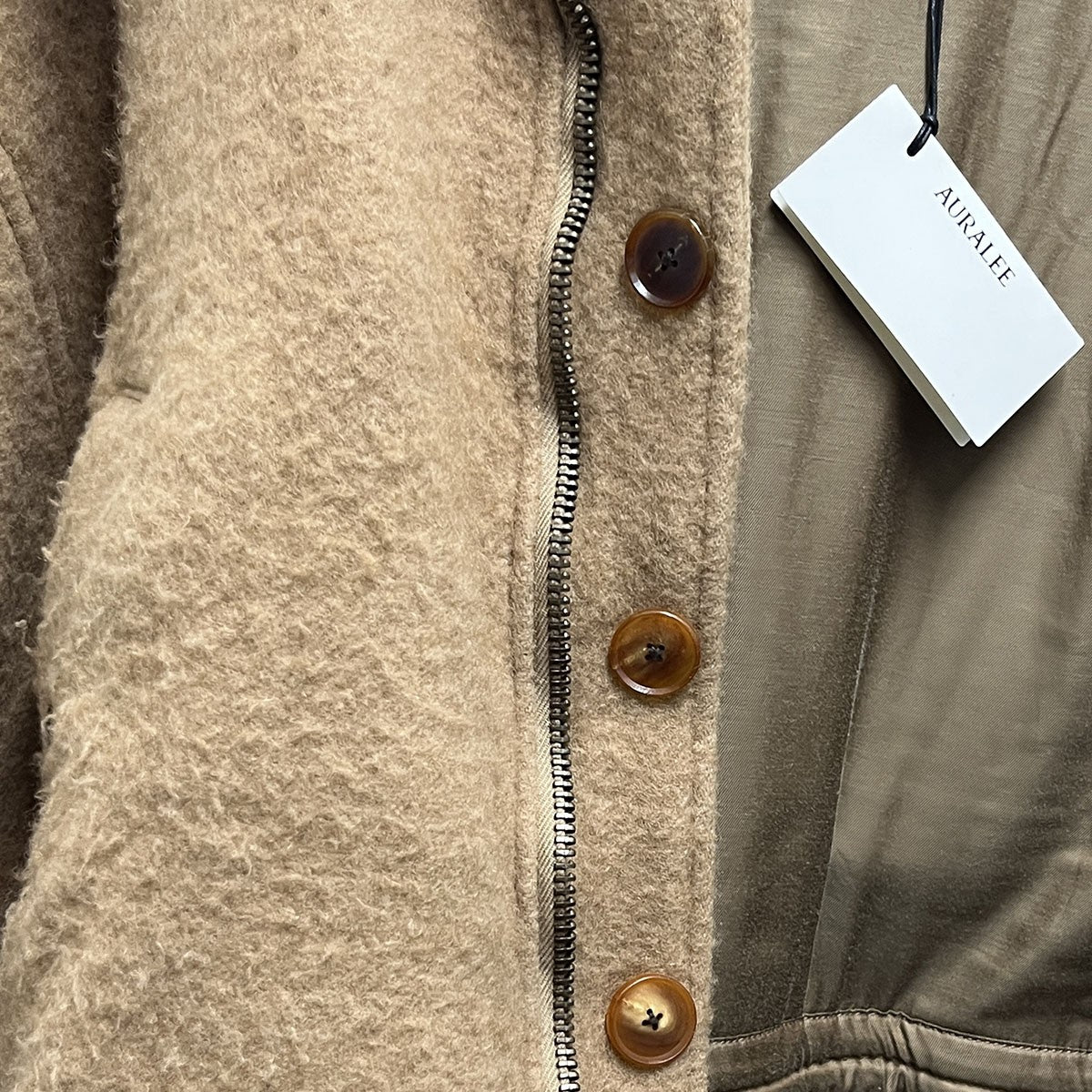 AURALEE BABY CAMEL MELTON BLOUSON ジャケットA22AB01CS 古着・中古-4枚目のアイテム画像