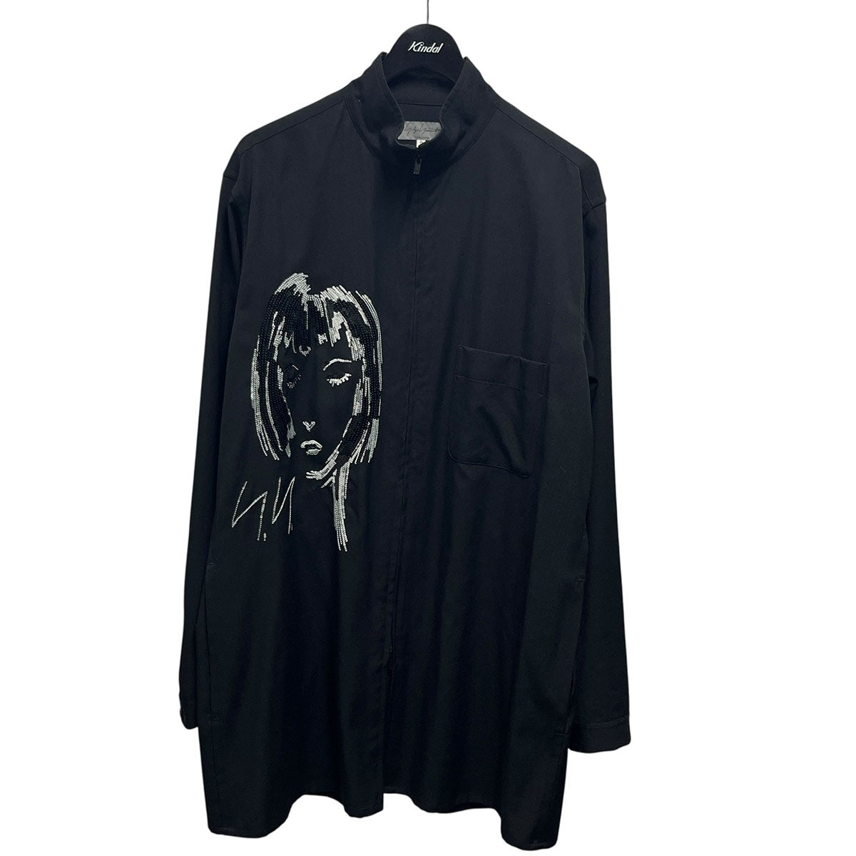 Yohji Yamamoto pour homme 22SS宮沢りえスパンコールジップアップシャツHG-B94-109 古着・中古-1枚目のアイテム画像