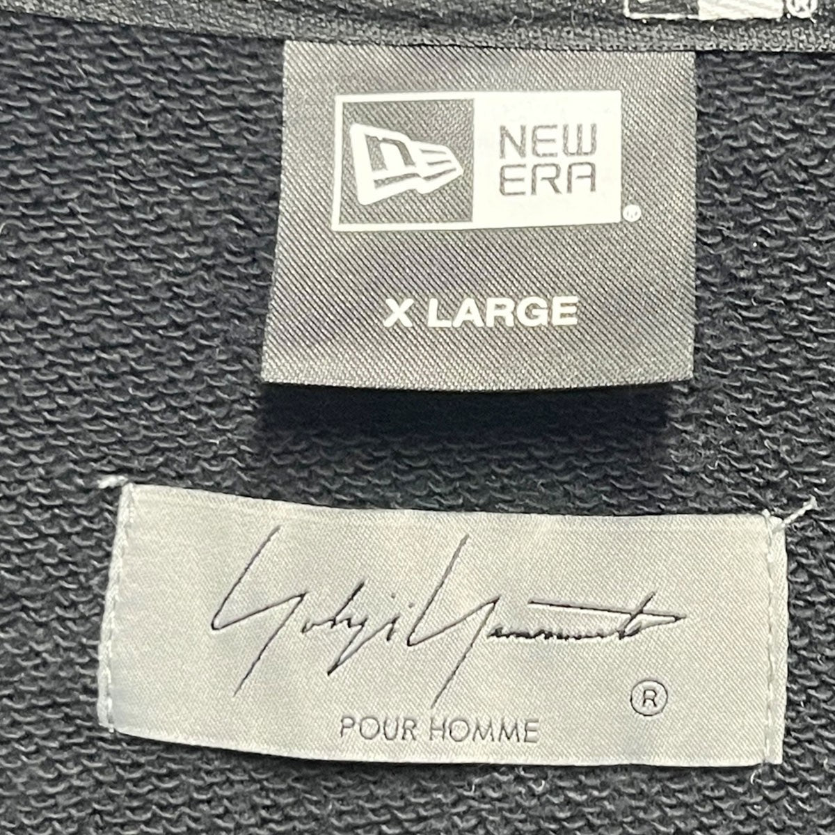 New Era×Yohji Yamamoto pour homme HOODIE YY LABEL LOGOラベルロゴ
