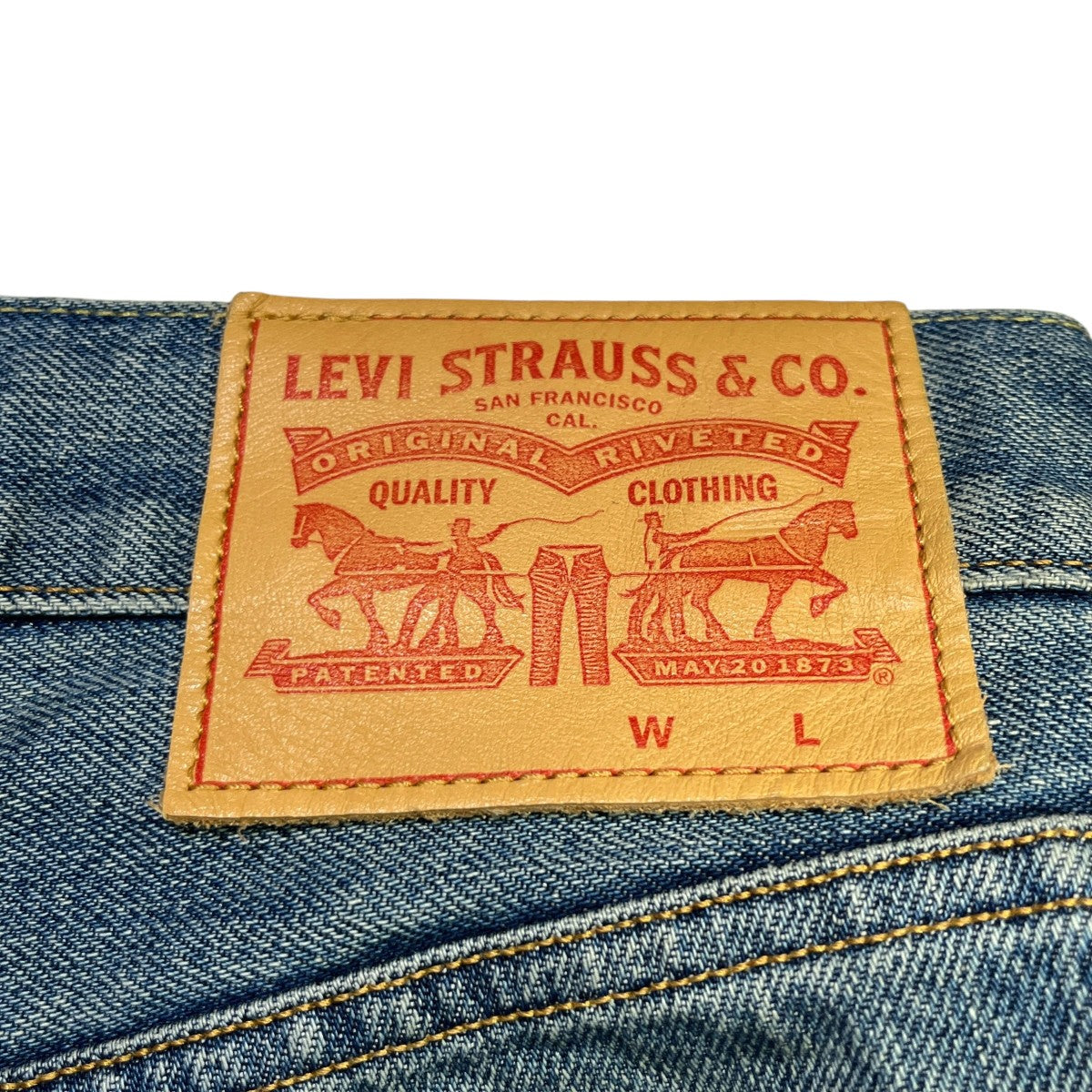 25SSLevi’sWネームアシンメトリー綿デニムパンツJO-P201