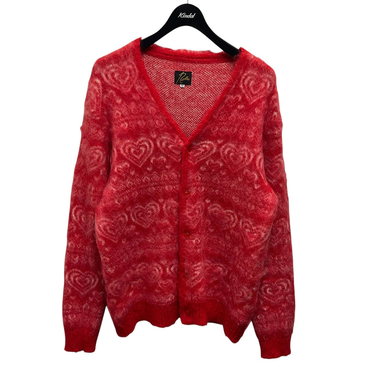 Snaip needles カーディガン NEEDLES(ニードルズ)V Neck Cardigan - Nylon Mesh / Flocky