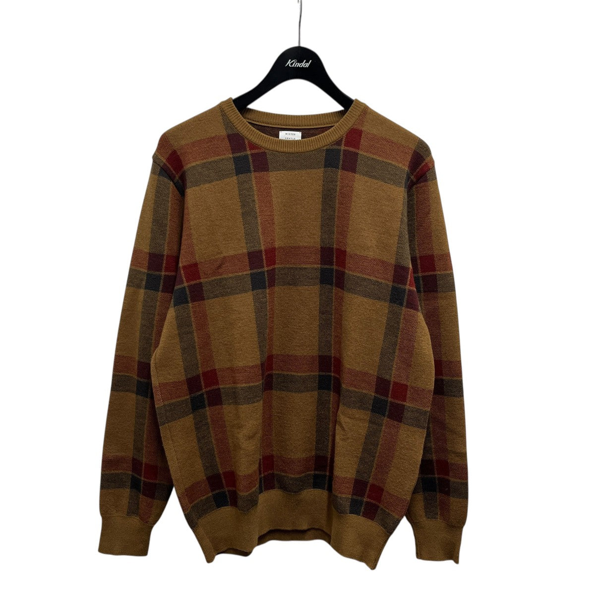 MR．GENTLEMAN チェック柄ニットMGN-KN08 古着・中古-1枚目のアイテム画像