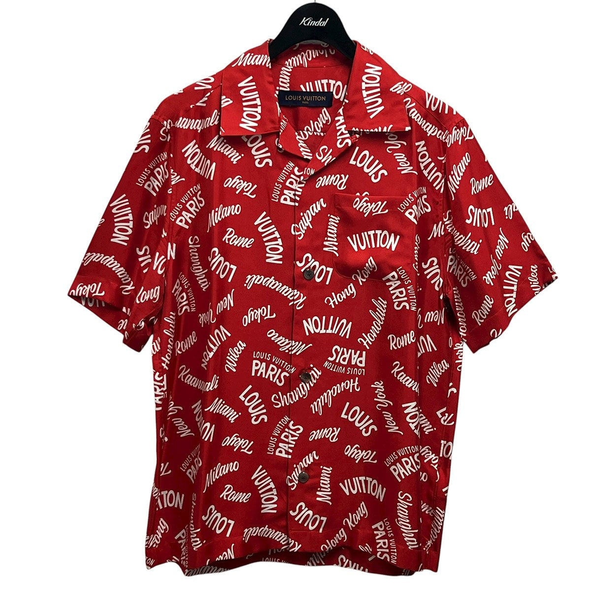 LOUIS VUITTON シティロゴプリントシルクシャツRM181M FIO HES22W 古着・中古-1枚目のアイテム画像
