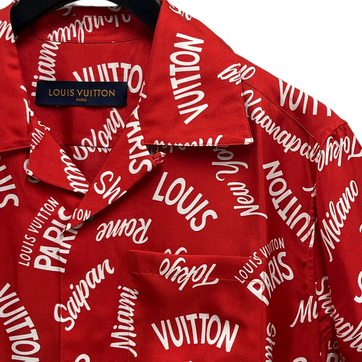 LOUIS VUITTON シティロゴプリントシルクシャツRM181M FIO HES22W 古着・中古-3枚目のアイテム画像