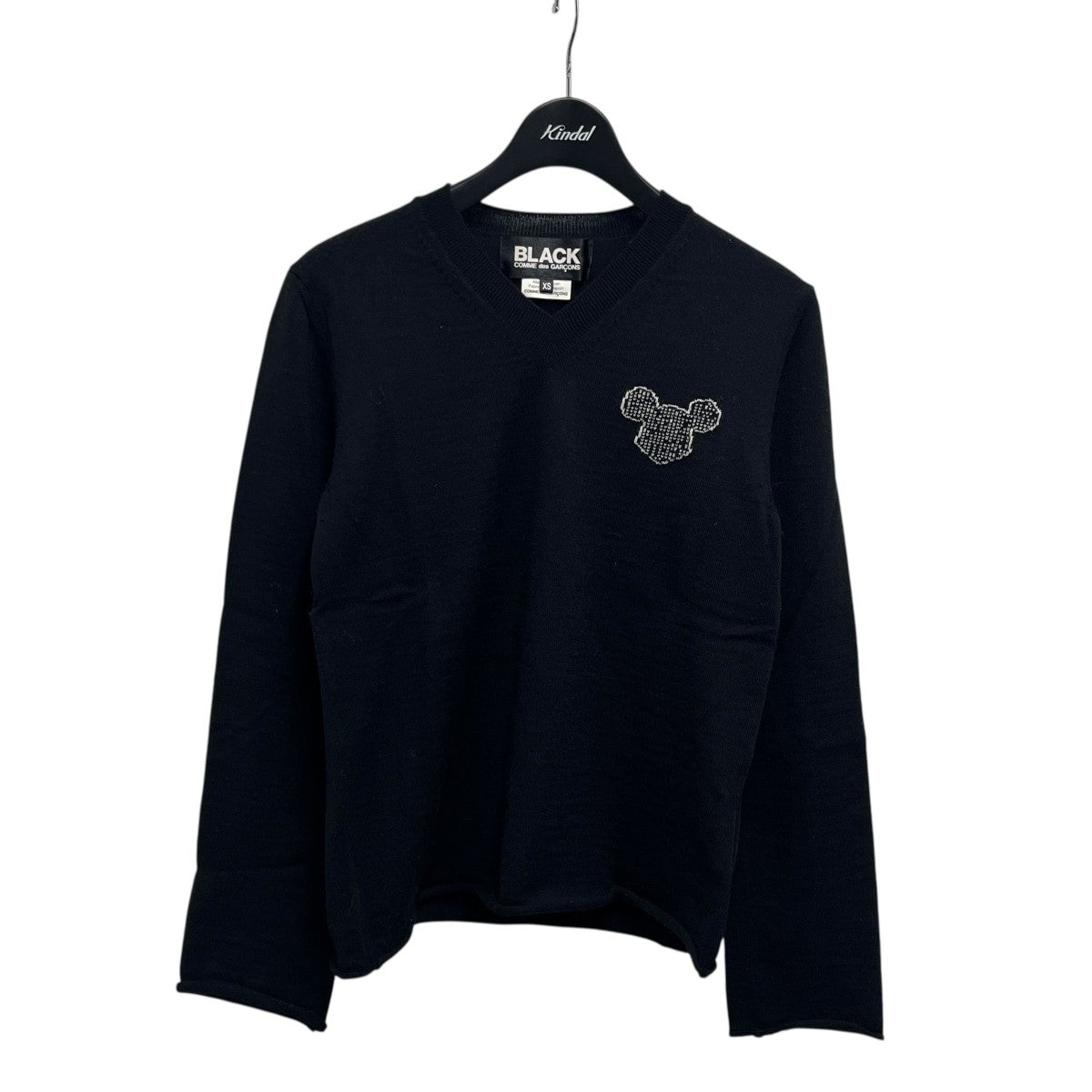 BLACK COMME des GARCONS DISNEY コラボVネックセーター1G-N003 古着・中古-1枚目のアイテム画像