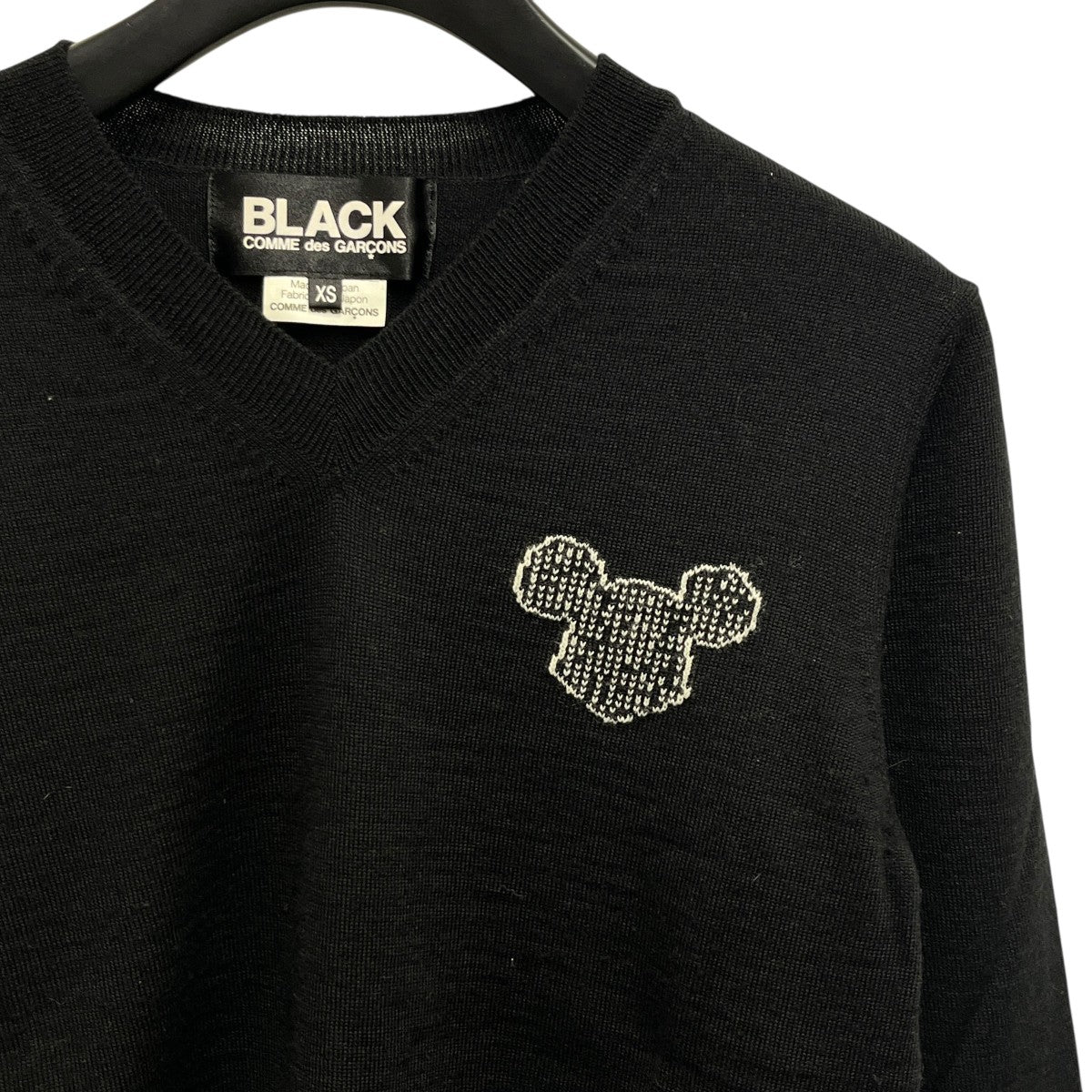 BLACK COMME des GARCONS DISNEY コラボVネックセーター1G-N003 古着・中古-3枚目のアイテム画像