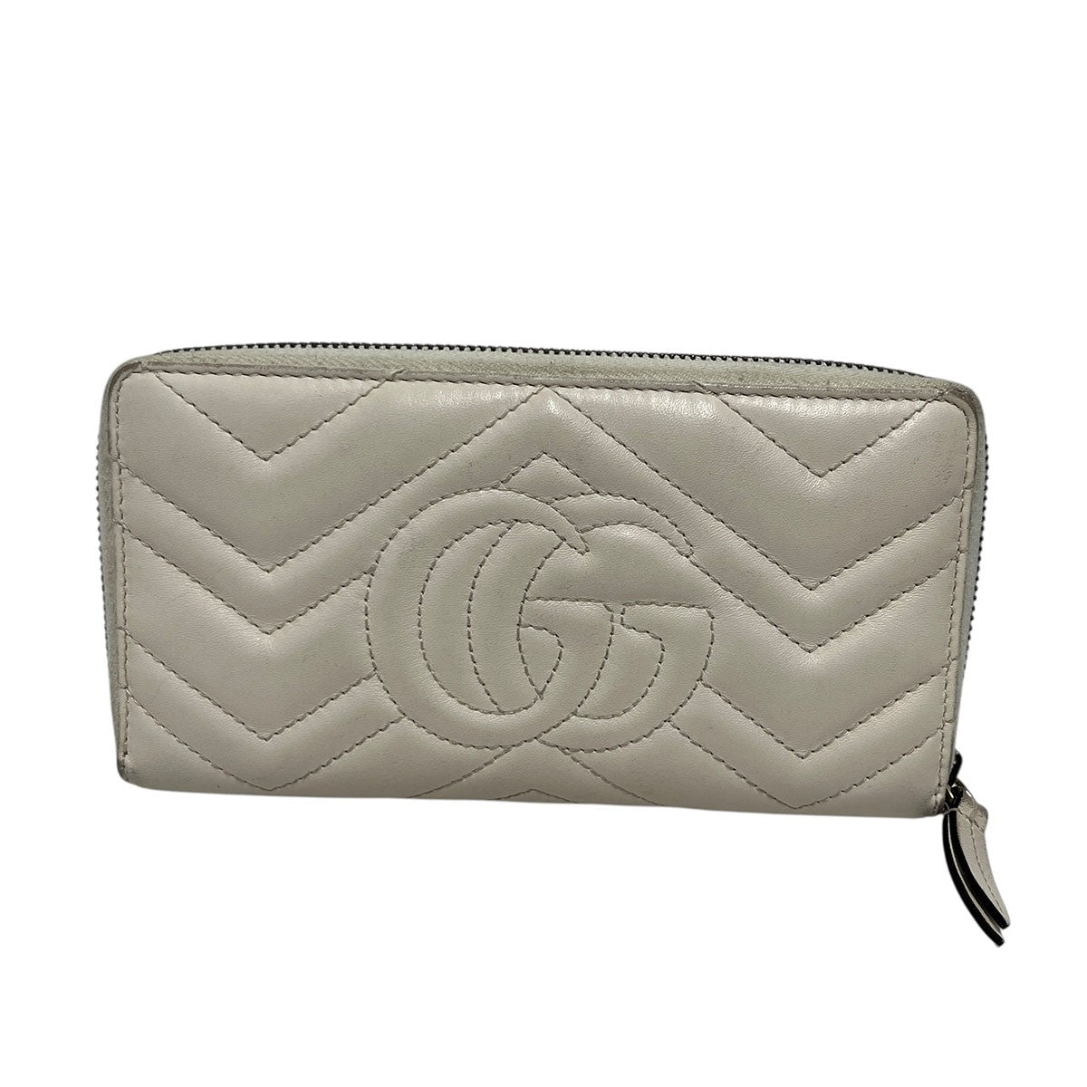 GUCCI☆ジップアラウンドウォレット/GGマーモント/パール/長財布 GUCCI（グッチ） 長財布 レディース GGマーモント ジップアラウンド