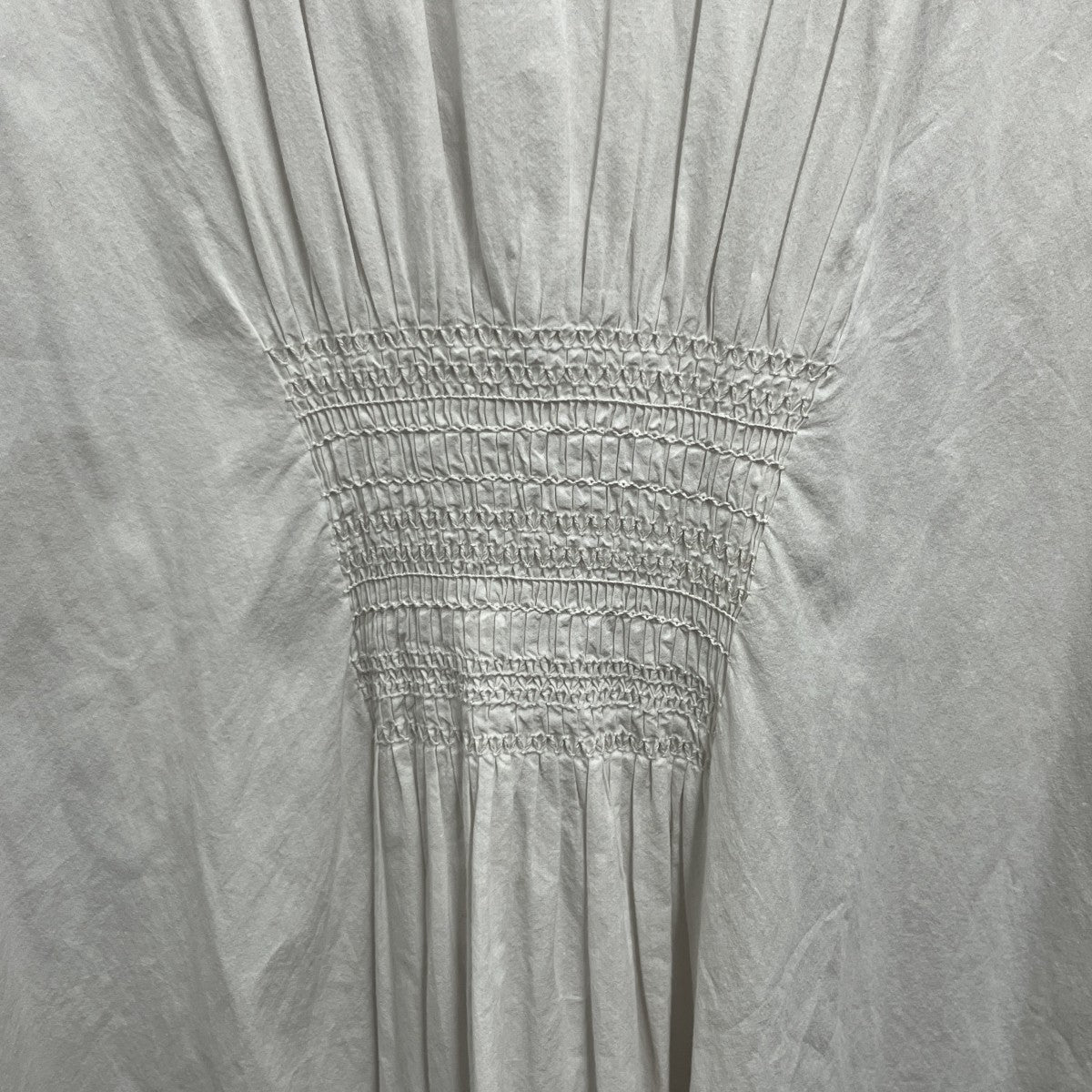 コットンスモッキング刺繍ワンピース001-L540-066