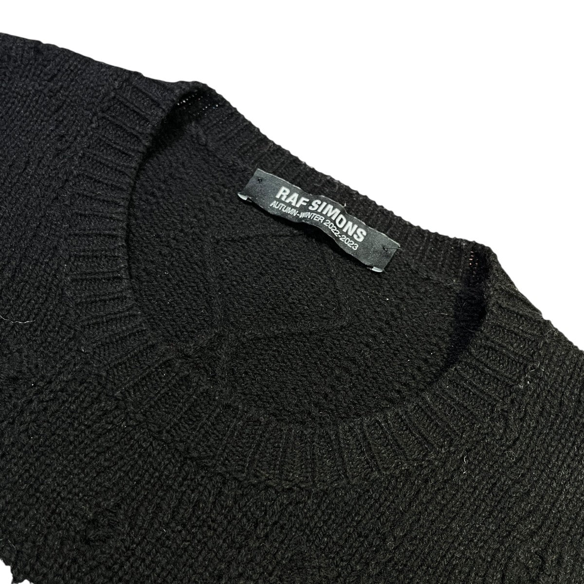 22AW LOOSE FIT BRAID RELLEF ROUNDNECK PRINTED SWAETER