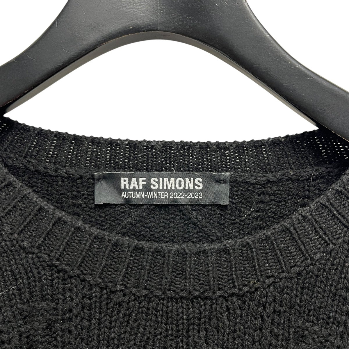 22AW LOOSE FIT BRAID RELLEF ROUNDNECK PRINTED SWAETER
