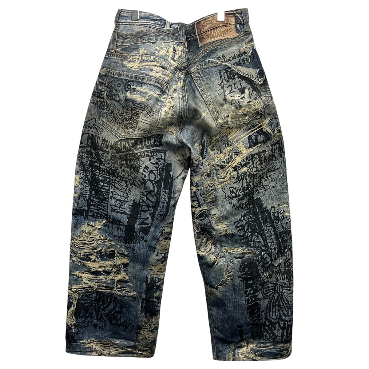 アクネ ストゥディオズ プリントデニムパンツ S ACNE STUDIOS(アクネストゥディオズ) SUPER BAGGY FIT JEANS 転写