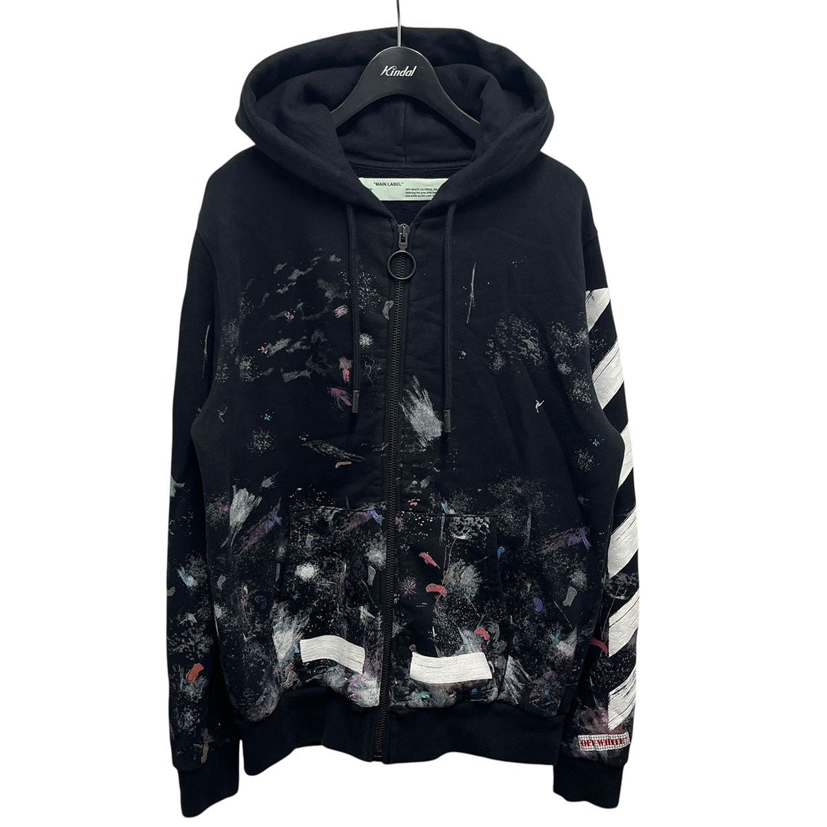 OFFWHITE Diag Galaxy Brushed Zip HoodieパーカーOMBB003F17619030 古着・中古-1枚目のアイテム画像