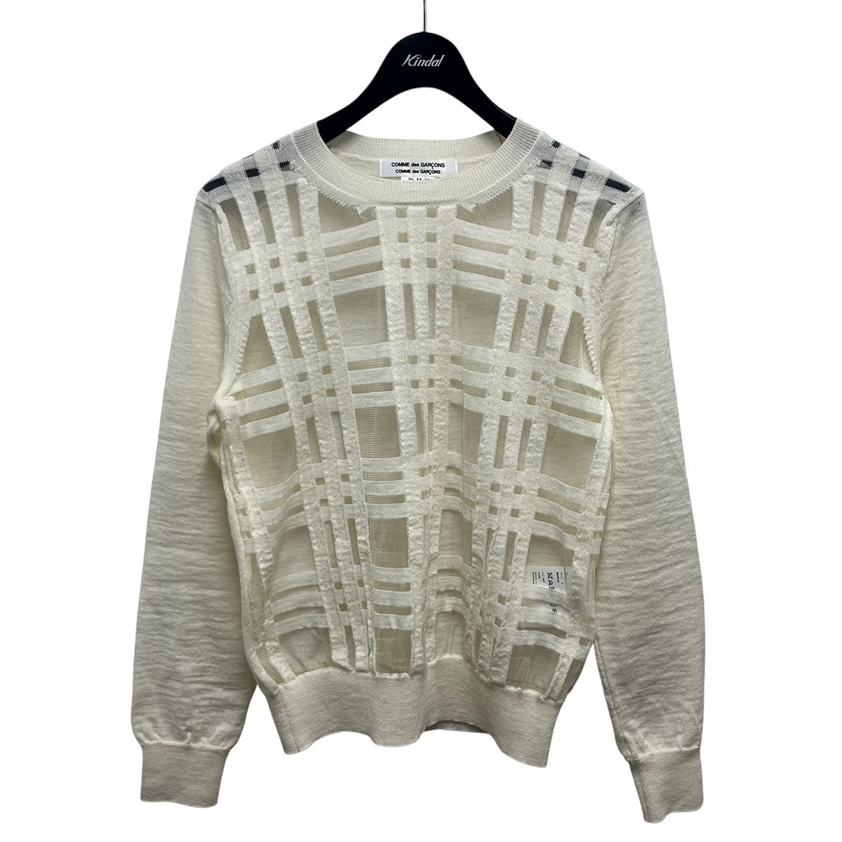 COMME des GARCONS COMME des GARCONS AD2022透かしウールセーターRK-N504 古着・中古-1枚目のアイテム画像