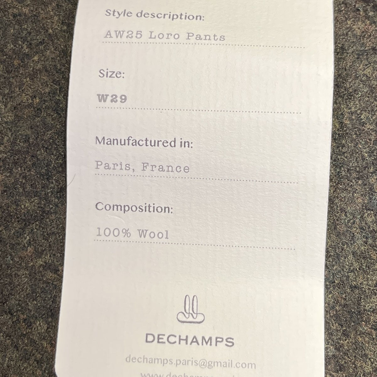 DECHAMPS 25AWLORO PANTS ストレートパンツ 古着・中古-8枚目のアイテム画像